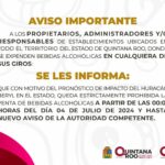A partir de este jueves queda prohibida la venta de bebidas alcohólicas en todo Quintana Roo: SEFIPLAN