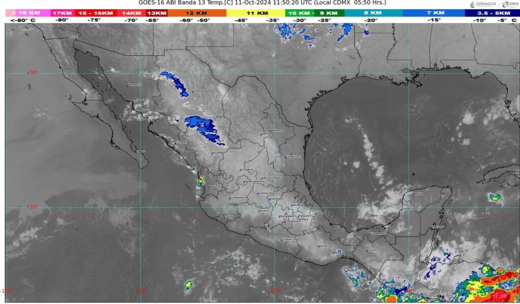 Lluvias y vientos fuertes en varias regiones de México