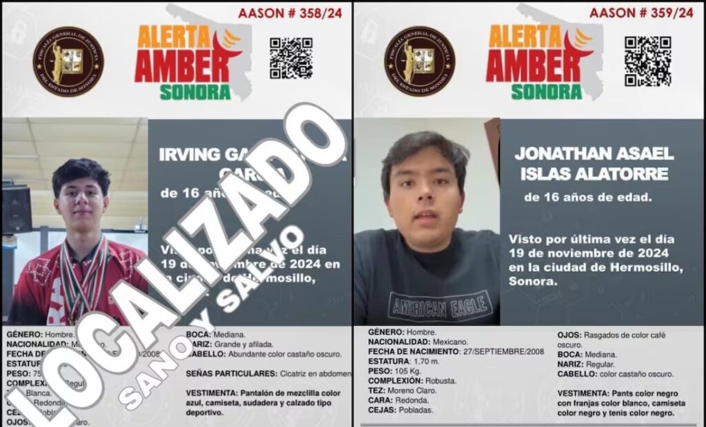 Localizan sano y salvo a campeón nacional de boliche desaparecido en Hermosillo; continúa búsqueda de otro menor