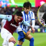 Edson Álvarez realiza emotivo homenaje en el West Ham vs. Brighton