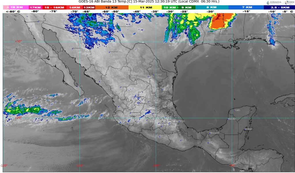 Vientos intensos y nieve en el norte de México