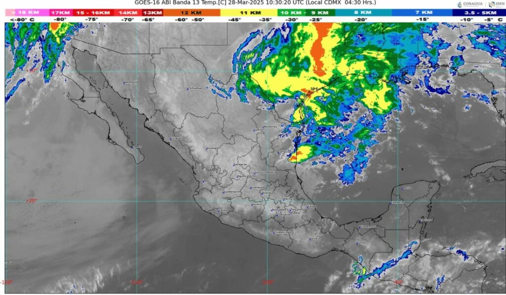 Un frente frío se extenderá sobre el noroeste de México