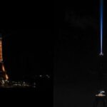 Apagan las luces de la torre Eiffel, en París, en señal de duelo por la muerte del papa Francisco