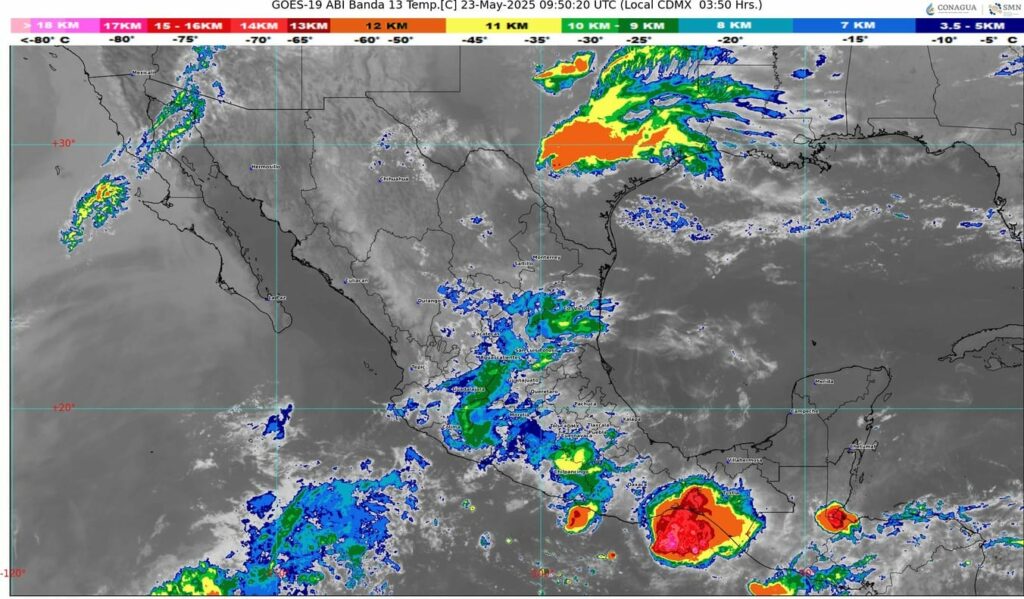 Pronostican lluvias fuertes en el norte, noreste, centro, occidente, sur y sureste de México