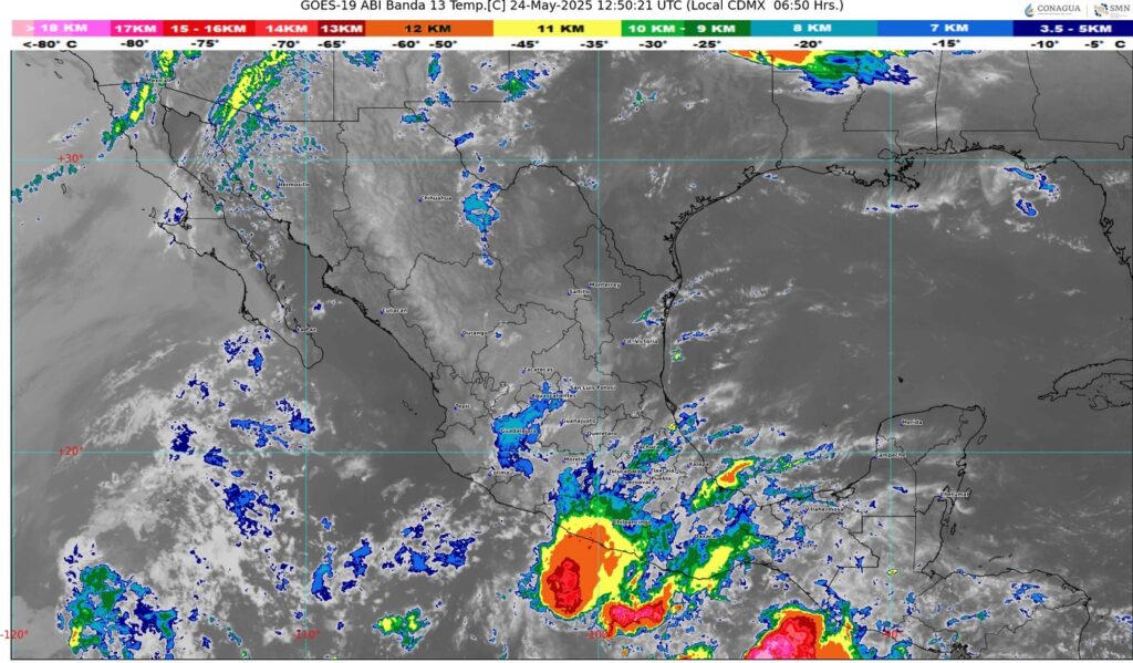 Pronóstico de lluvias puntuales intensas en Oaxaca y Chiapas