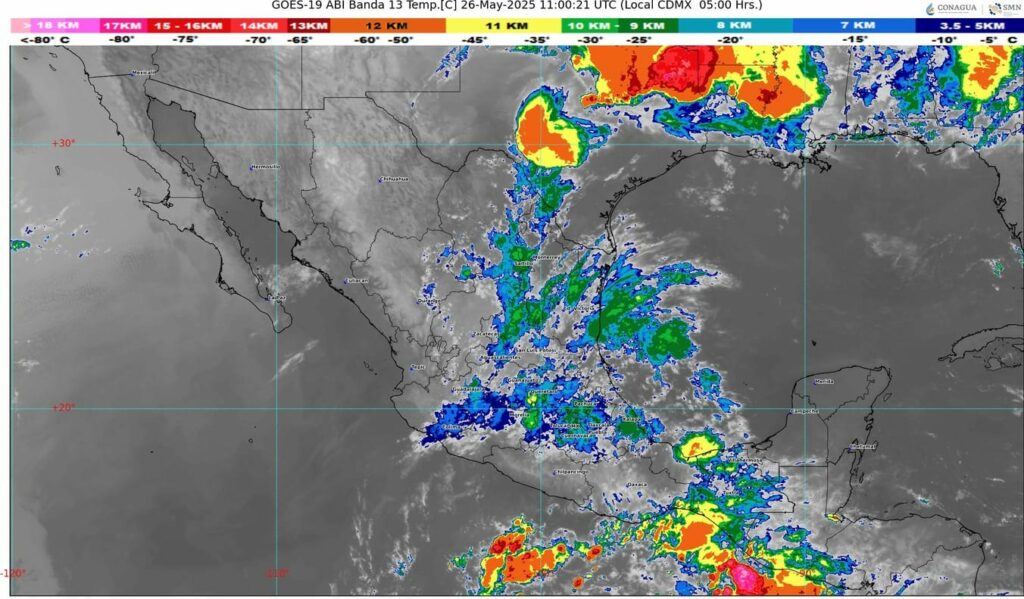 Zona de baja presión con probabilidad de desarrollo ciclónico se desplazará al sur de Chiapas y Oaxaca
