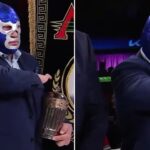 Blue Demon Jr. no perdona, reacción viral tras error en el Himno Nacional en evento WWE y AAA