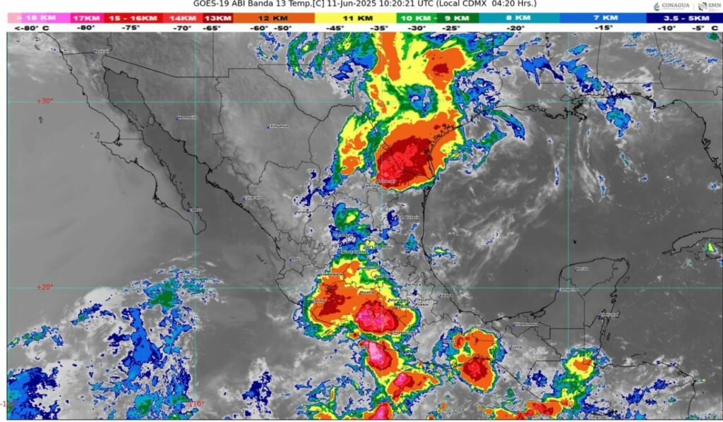 Pronostican chubascos y lluvias fuertes en el norte de México