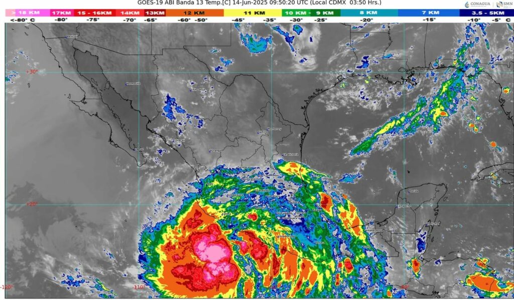 PRONOSTICAN LLUVIAS VESPERTINAS FUERTES, EN LA PENÍNSULA DE YUCATÁN