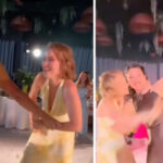 Mujer se vuelve viral por «pelear» por el ramo de una novia de forma «desesperada»