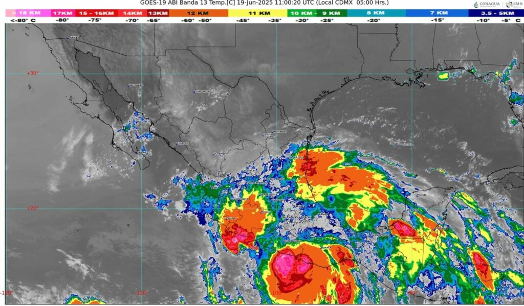 Erick» impactó como huracán mayor la costa oeste de Oaxaca
