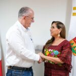 Revisa Mara Lezama con el titular de SADER, Julio Berdegué Sacristán, acciones en favor del campo con prioridad en el sector cañero quintanarroense