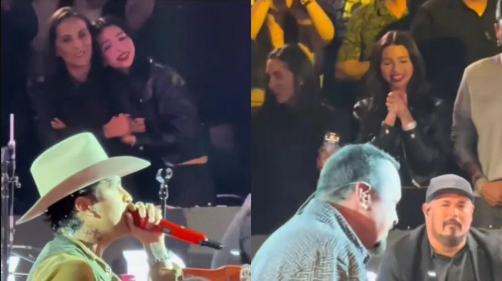 Captan a Ángela conmovida tras ver a Pepe Aguilar y Christian Nodal cantando juntos