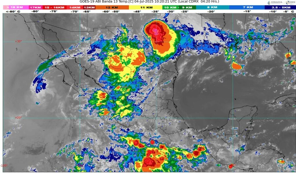 Pronostican lluvias en gran parte de la República Mexicana