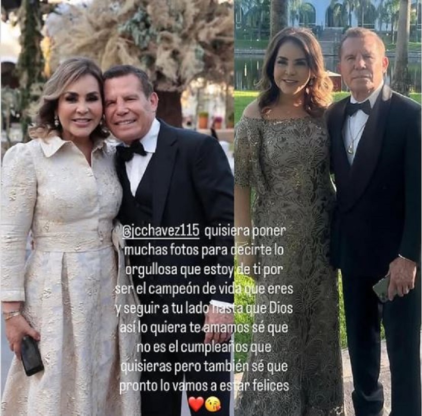 Myriam Escobar felicita a su esposo Julio César Chávez en medio del tema legal de su hijo