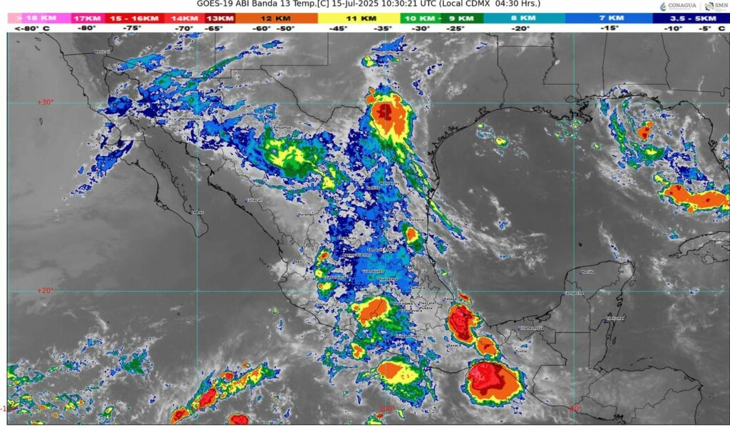 Lloverá en el norte, noreste, oriente, centro y occidente del territorio mexicano
