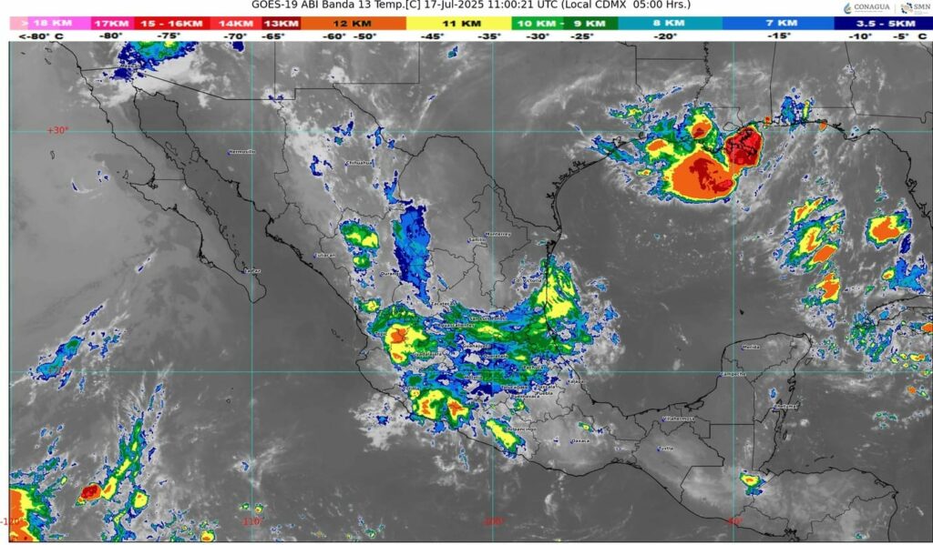 Pronostican lluvias en gran parte de México