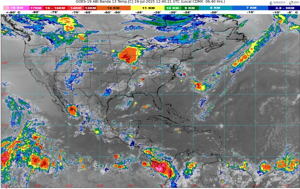 Alerta por lluvias muy fuertes en siete estados del país