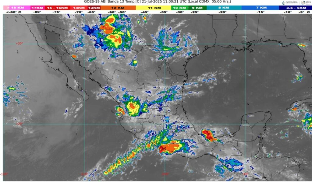 La onda tropical número 13 propiciará lluvias en varias regiones de México