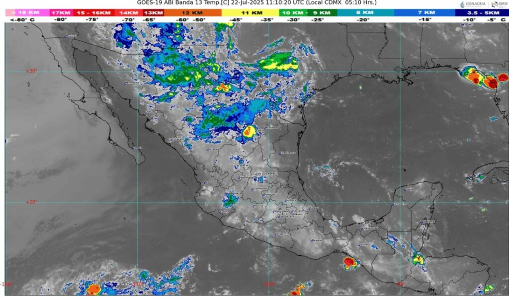 Lloverá en gran parte de la República Mexicana