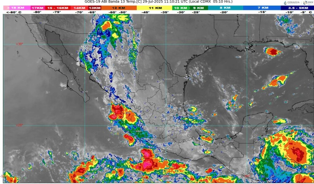 La República Mexicana, entre ondas tropicales