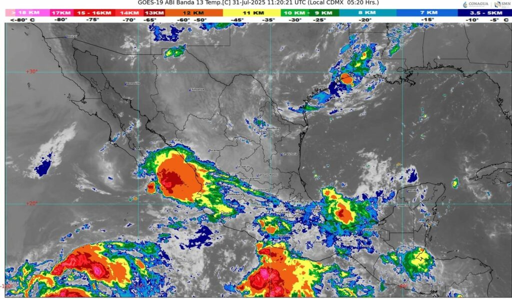 Doble onda tropical afectará a México