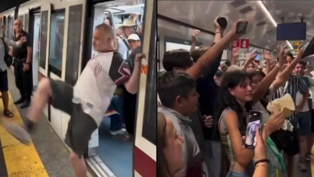 Italiano furioso agrede a grupo de jóvenes mexicanos en Metro de Roma; la respuesta de ellos se vuelve viral