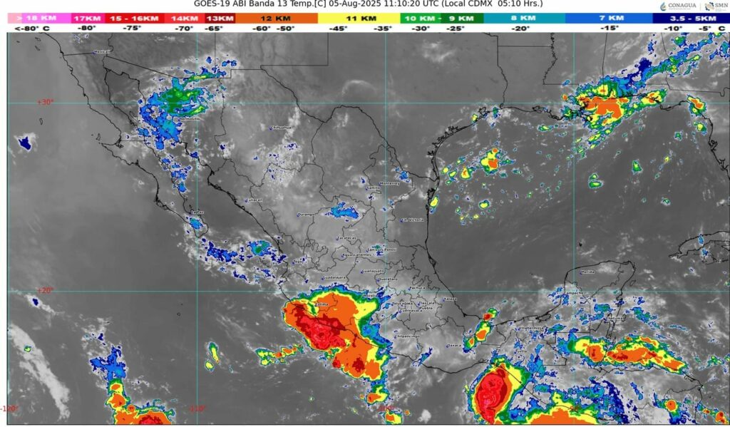La onda tropical número 20 que se desplazará sobre el sureste de México