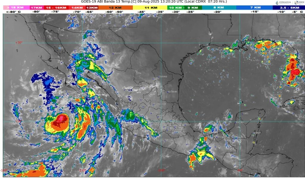 Tormenta tropical Ivo provoca lluvias y oleaje elevado en Baja California Sur