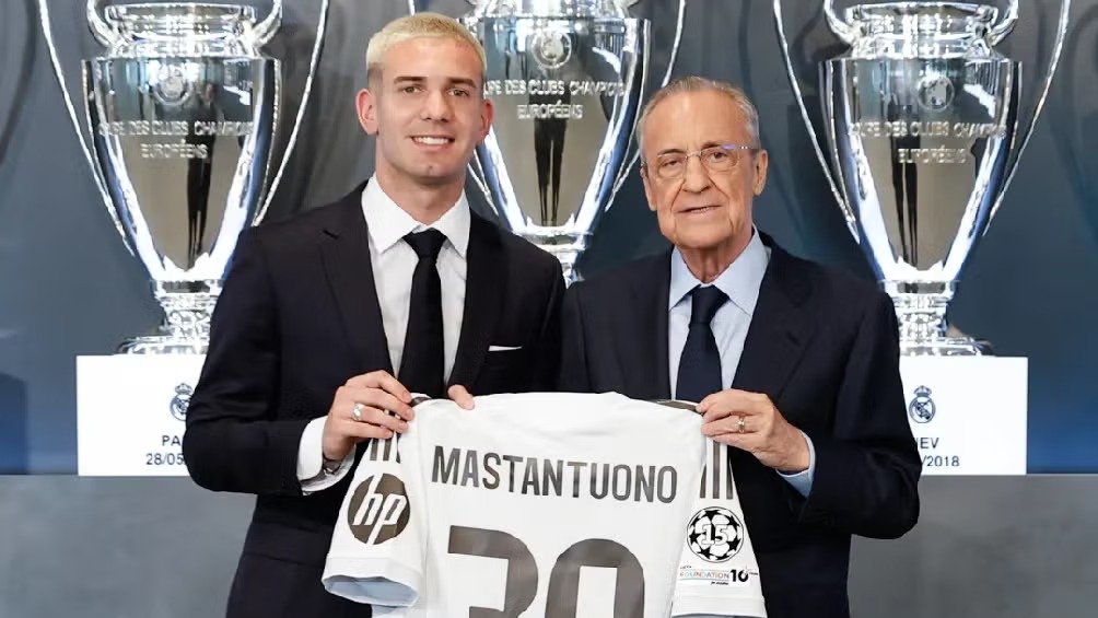 Real Madrid presenta a Franco Mastantuono; usará el número ’30’