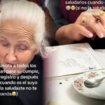 ¡No te olvides! Abuelita se hace viral por anotar quiénes la saludan por su cumpleaños
