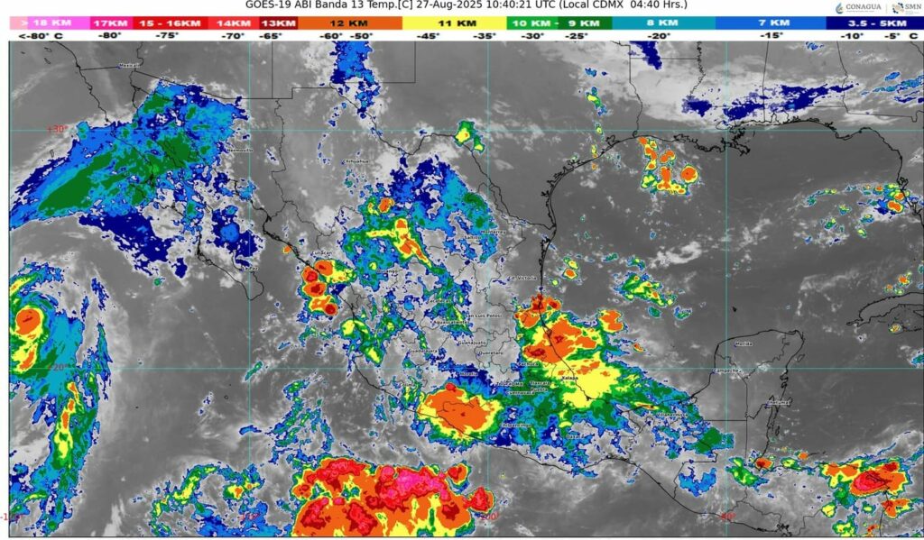 Pronostican lluvias intensas en Sonora, Sinaloa, Chihuahua, Puebla, Veracruz Y Oaxaca