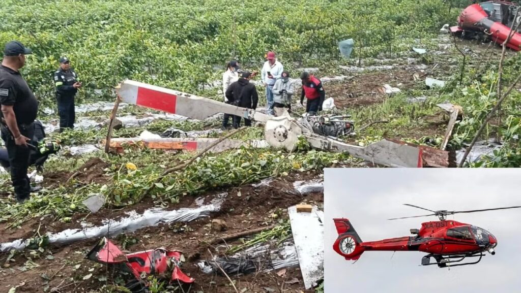Helicóptero se desploma y pierden la vida dos personas