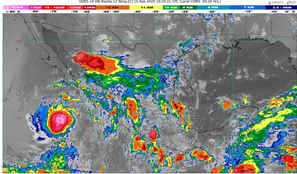 La tormenta tropical Mario se localizará al suroeste de Baja California Sur