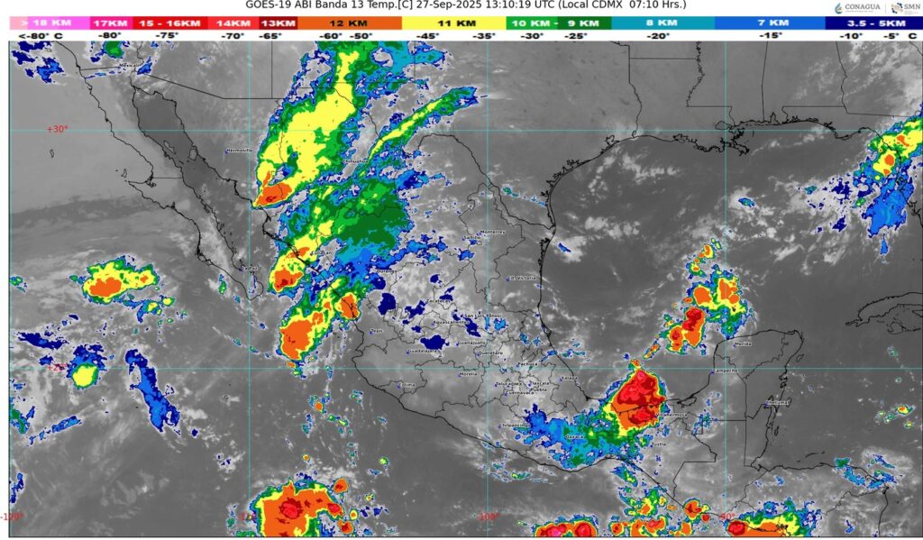 Lluvias fuertes y ambiente caluroso prevalecerán en gran parte de México