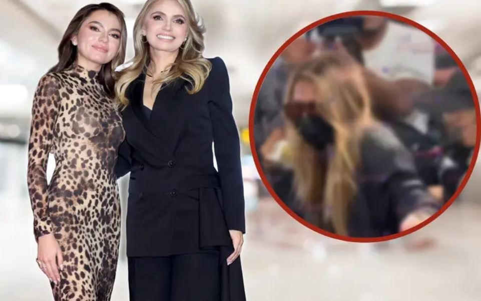 Sofía Castro sufre caída durante encuentro con reporteros; internautas explotan contra ellos