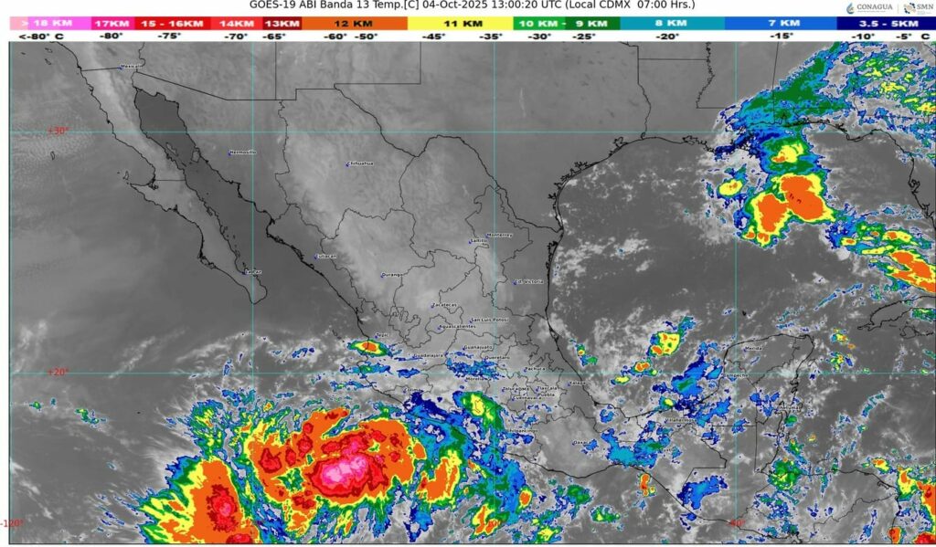 Se forma posible ciclón frente al Pacífico y prevén fuertes lluvias en la Península de Yucatán