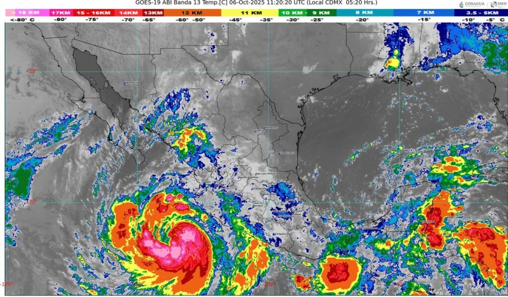 Huracán Priscila se ubica al sur de Jalisco
