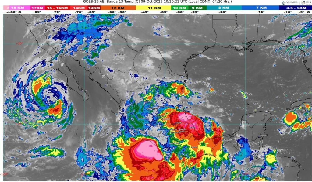Pronostican lluvias muy fuertes en el occidente y centro del país