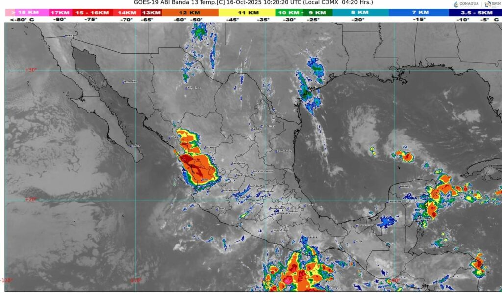 El sistema frontal 7 se extenderá con características de estacionario en el norte de México