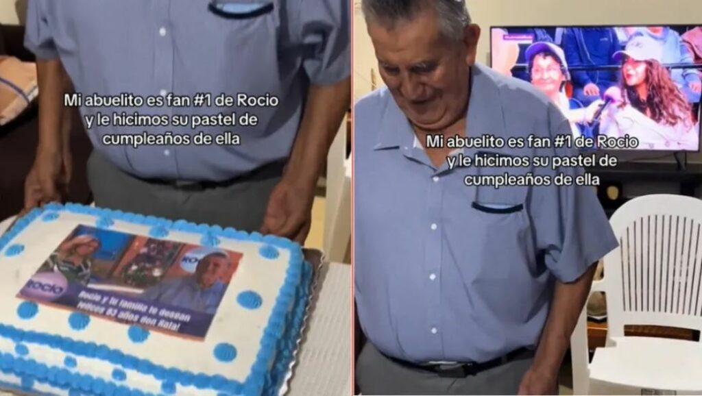 Abuelito celebra su cumpleaños con temática del programa de Rocío Sánchez Azuara y se vuelve viral