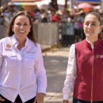 Rocío Nahle junto a Claudia Sheinbaum entrega apoyos a damnificados por inundaciones en Veracruz