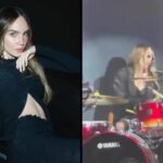 Belinda sufre lesión tras tocar la batería en uno de sus conciertos: «Lo único que me faltaba»