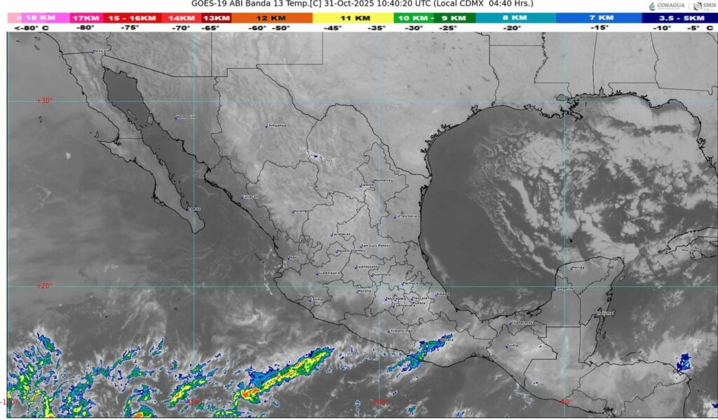 Pronostican lluvias y chubascos en estados del occidente, sur y sureste del territorio nacional