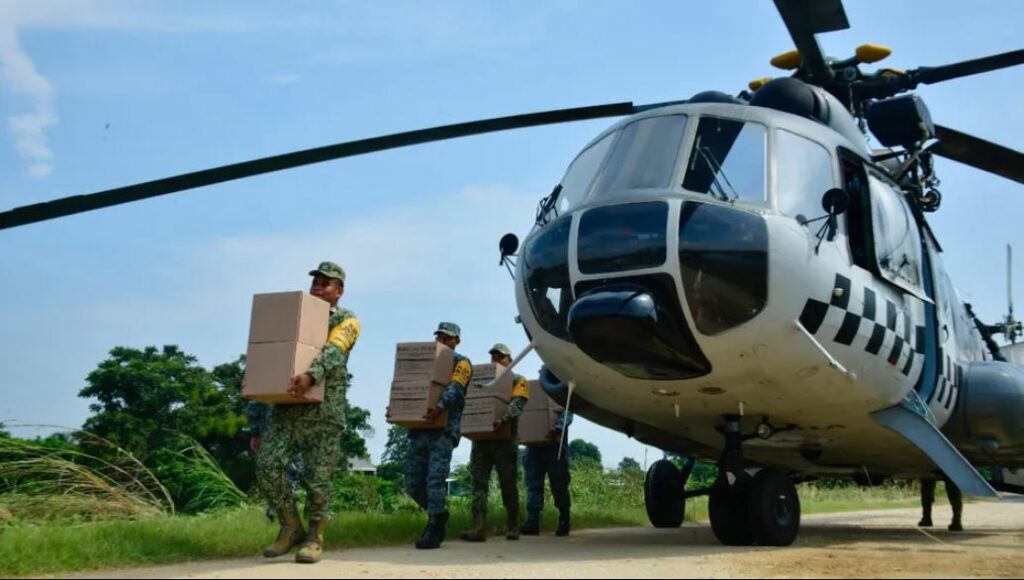 Entregan más de 100 mil despensas a damnificados por lluvias en la Sierra y Huasteca de Hidalgo