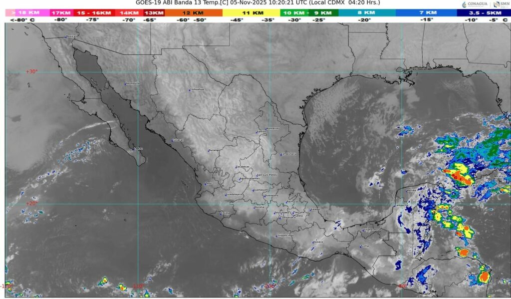 El frente número 12 se extenderá sobre Quintana Roo y el noroeste del mar Caribe