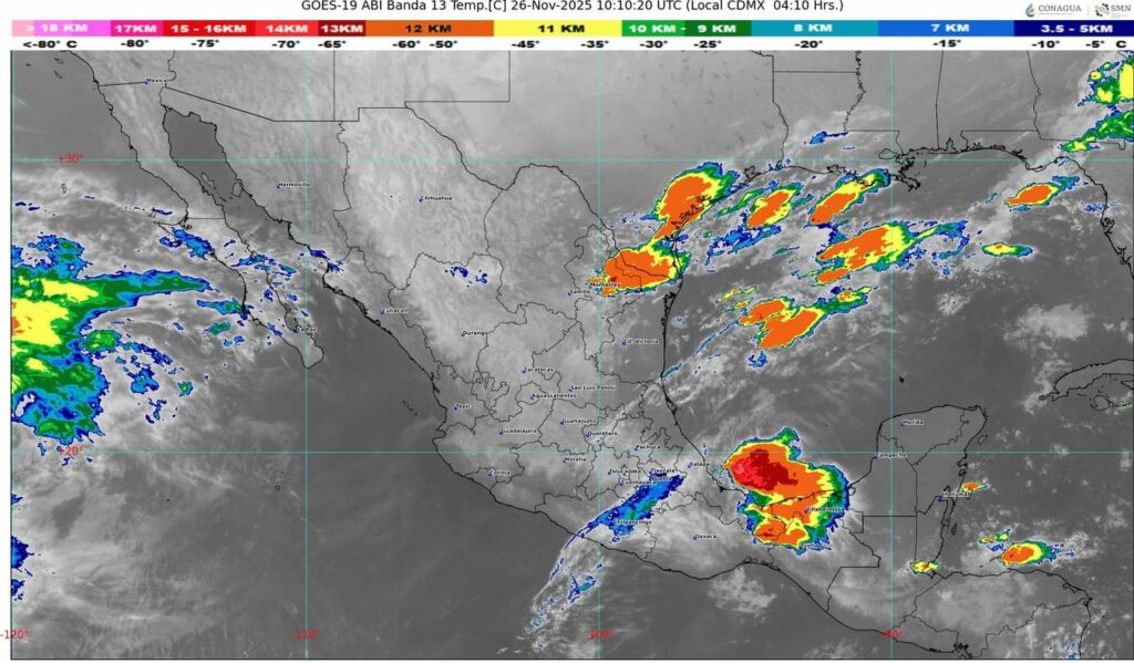 El frente frío número 16 será reforzado por una masa de aire polar