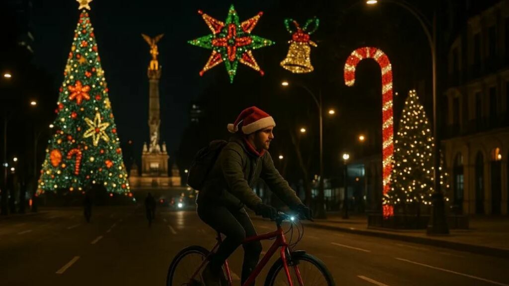 ¡Alista la bici! CdMx confirma paseo nocturno navideño para despedir al 2025