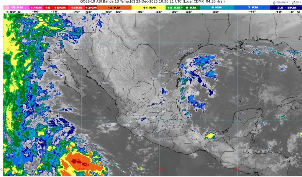 Pronostican lluvias fuertes en el oriente y sureste de México