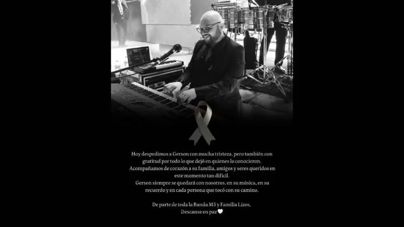 Fallece Gerson Leos, tecladista de La Banda MS, mientras disputaba partido de beisbol